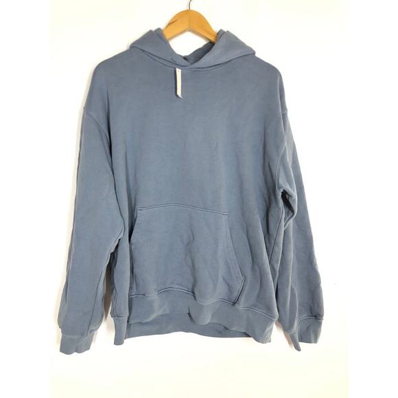 Madewell The McCarren Hoodie Sweatshirt Midweight French Terry Teapot Blue NWT M - Picture 4 of 10